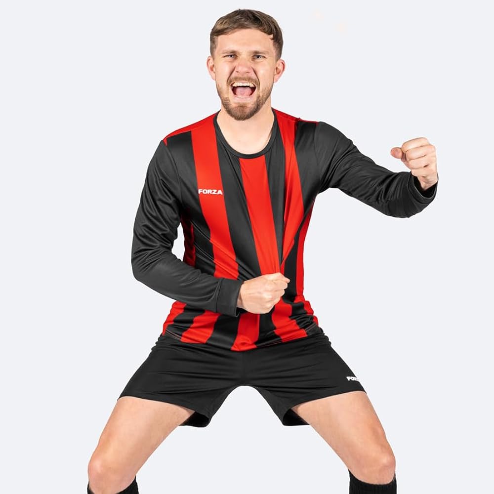 ウェア Over size shirt soccer street sports Amazon.com: FORZA Men's Striped Long-Sleeve Soccer Jersey